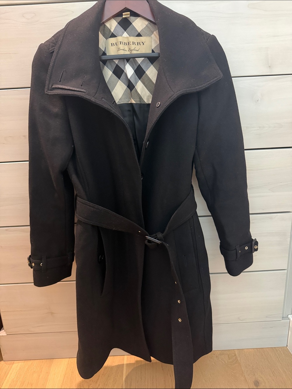 Burberry Black Women's Wool Peacoat Coat